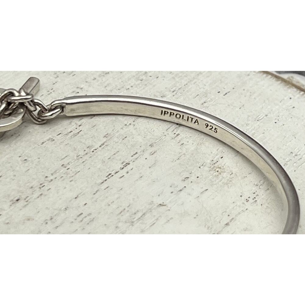 Ippolite 925 Crystal Quartz & Mother Of Pearl Chain Bracelet 12.35G / 6 In - Picture 6 of 10